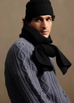 Aran Cable Wool Crew Neck Sweater