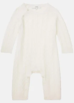 Baby Cashmere Cable Bodysuit