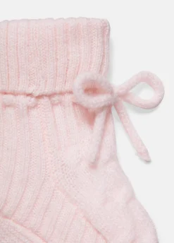 Baby Cashmere Cable Booties