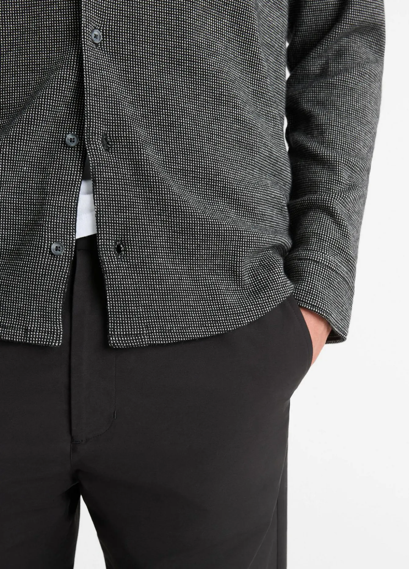 Birdseye Pima Cotton Button-Down Shirt