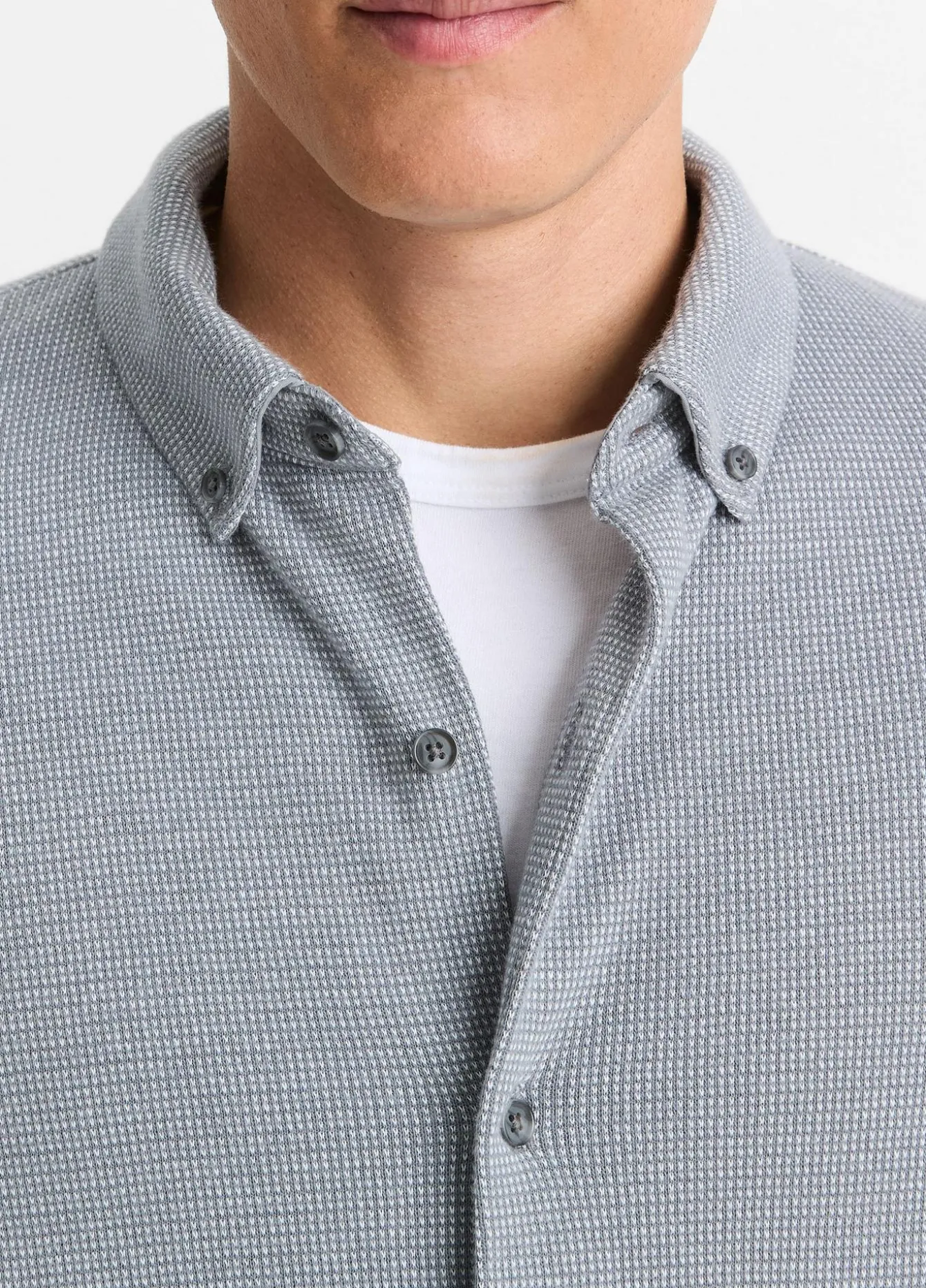 Birdseye Pima Cotton Button-Down Shirt