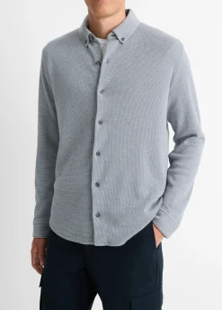 Birdseye Pima Cotton Button-Down Shirt