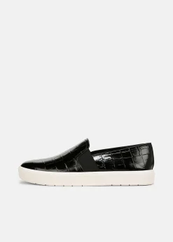 Blair Croc-Embossed Leather Sneaker