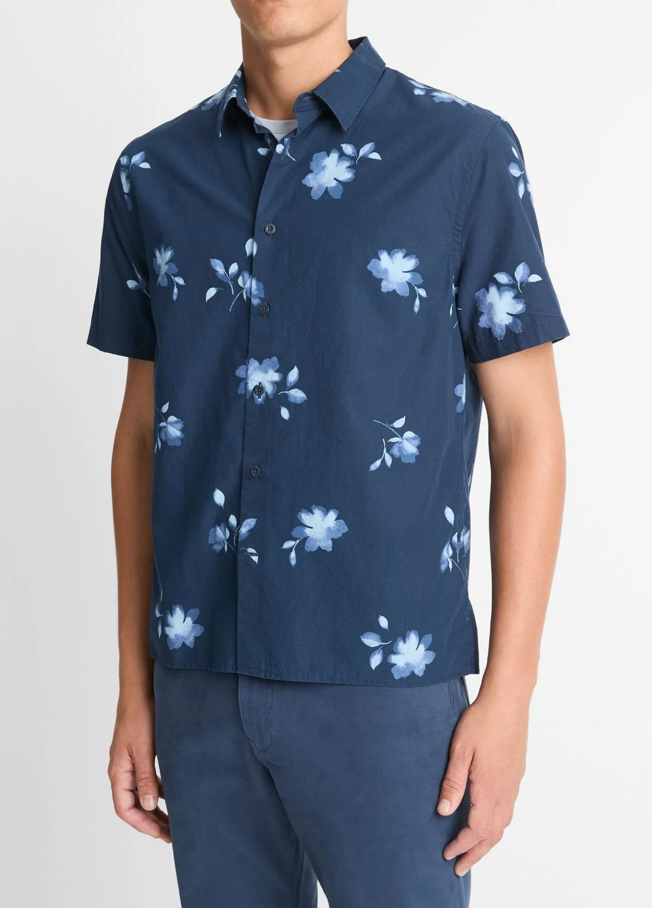 Cascading Floral Short-Sleeve Shirt