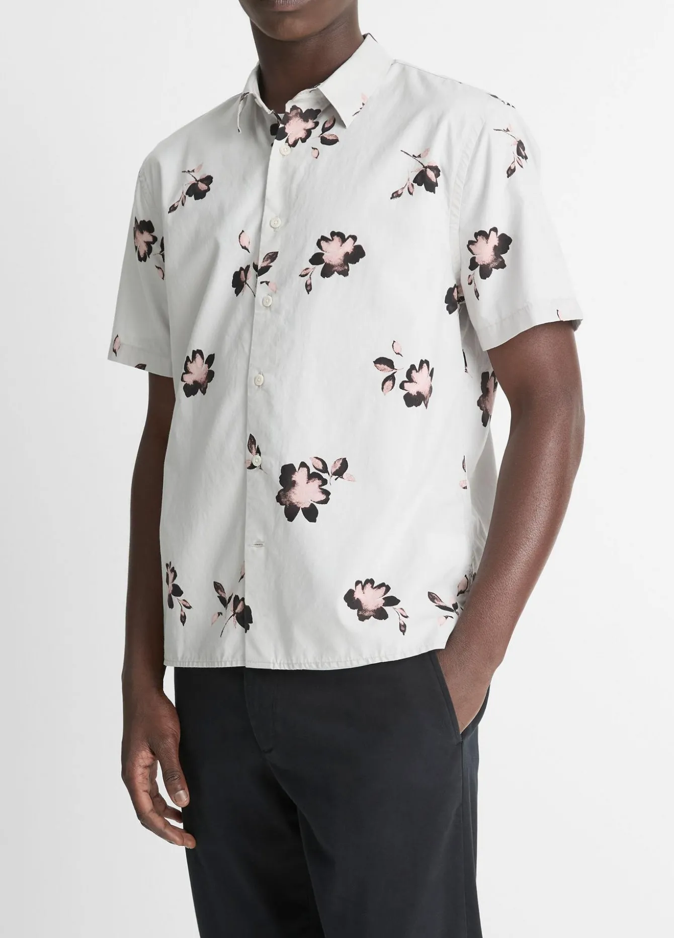 Cascading Floral Short-Sleeve Shirt