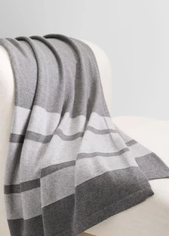 Cashmere Jersey Stripe Throw