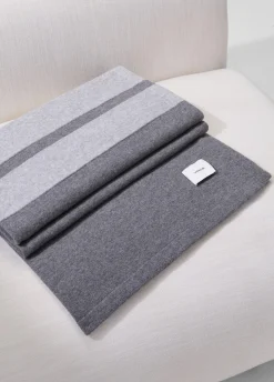 Cashmere Jersey Stripe Throw
