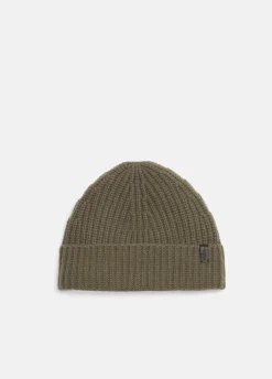 Cashmere Shaker-Stitch Beanie