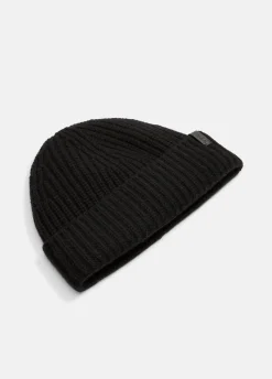 Cashmere Shaker-Stitch Beanie