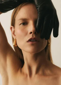 Cashmere-Lined Medium Leather Glove
