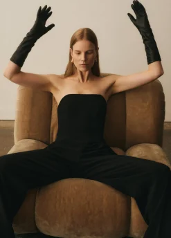 Cashmere-Lined Medium Leather Glove