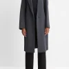 Classic Wool-Blend Straight Coat