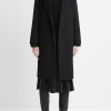 Classic Wool-Blend Straight Coat