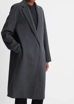 Classic Wool-Blend Straight Coat