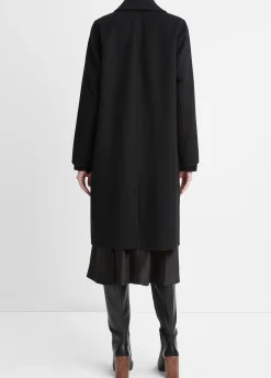 Classic Wool-Blend Straight Coat