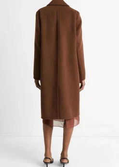 Classic Wool-Blend Straight Coat