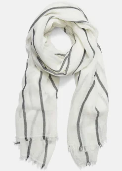 Cotton Gauze Awning Stripe Scarf