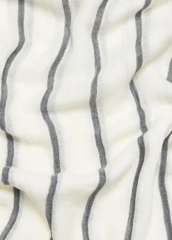 Cotton Gauze Awning Stripe Scarf