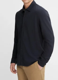 Cotton Piqué Button-Front Shirt