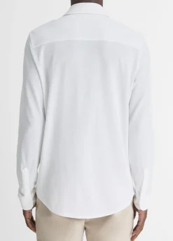 Cotton Piqué Button-Front Shirt