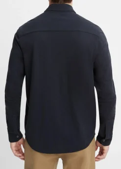 Cotton Piqué Button-Front Shirt