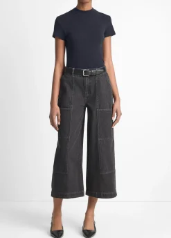 Cotton-Blend Cap-Sleeve T-Shirt