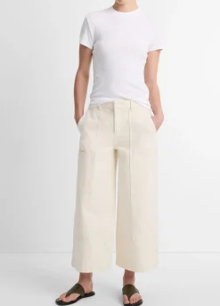 Cotton-Blend Cap-Sleeve T-Shirt