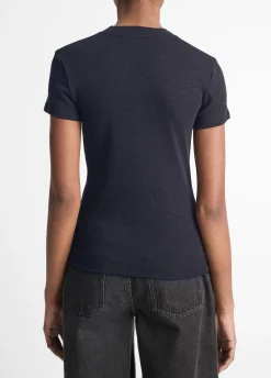 Cotton-Blend Cap-Sleeve T-Shirt
