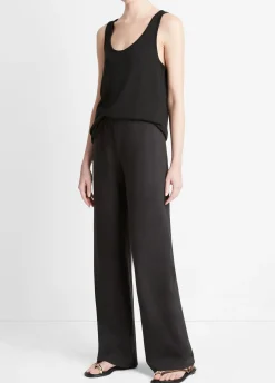 Cotton-Blend High-Waist Bias Pant