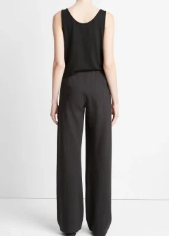 Cotton-Blend High-Waist Bias Pant