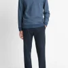 Cotton-Blend Mock Neck Quarter-Zip Pullover