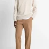 Cotton-Blend Mock Neck Quarter-Zip Pullover