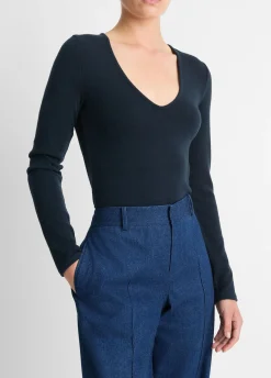 Cozy Long-Sleeve V-Neck Top