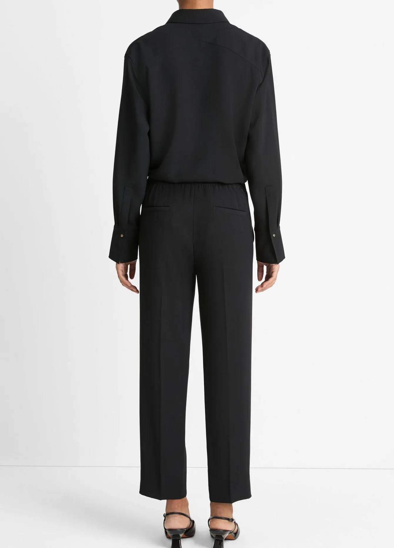 Crepe Tapered Pull-On Pant