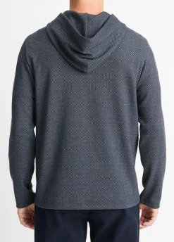 Crosshatch Birdseye Cotton-Blend Hoodie