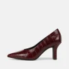 Diane Croc-Embossed Leather Pump