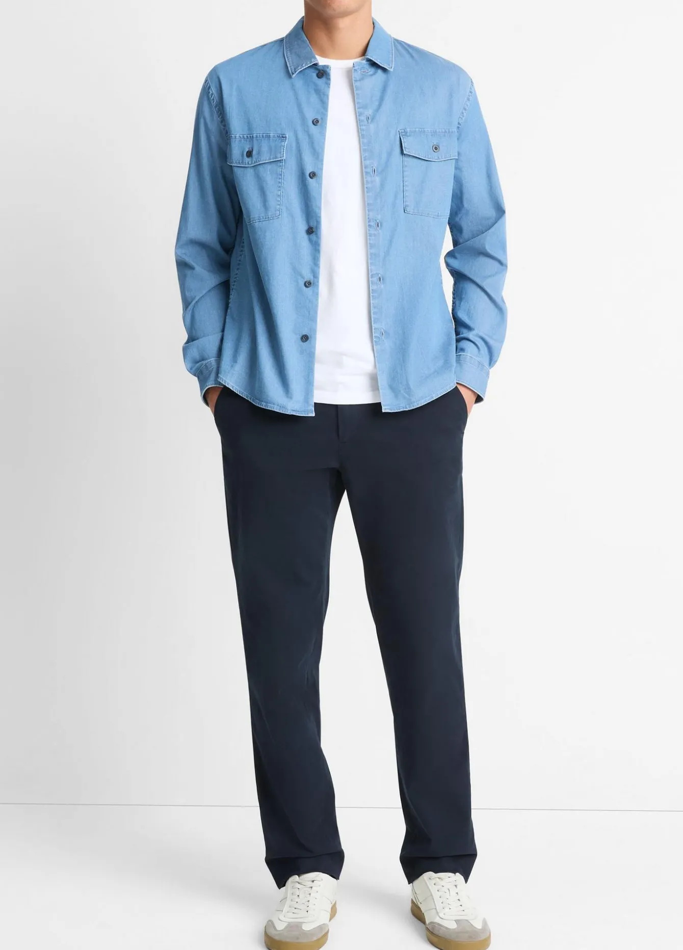 Double Patch-Pocket Cotton Shirt