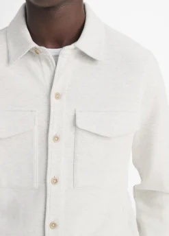 Double-Knit Cotton-Blend Piqué Shirt Jacket