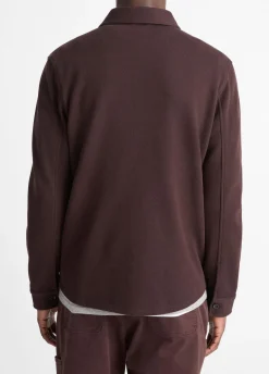 Double-Knit Cotton-Blend Piqué Shirt Jacket
