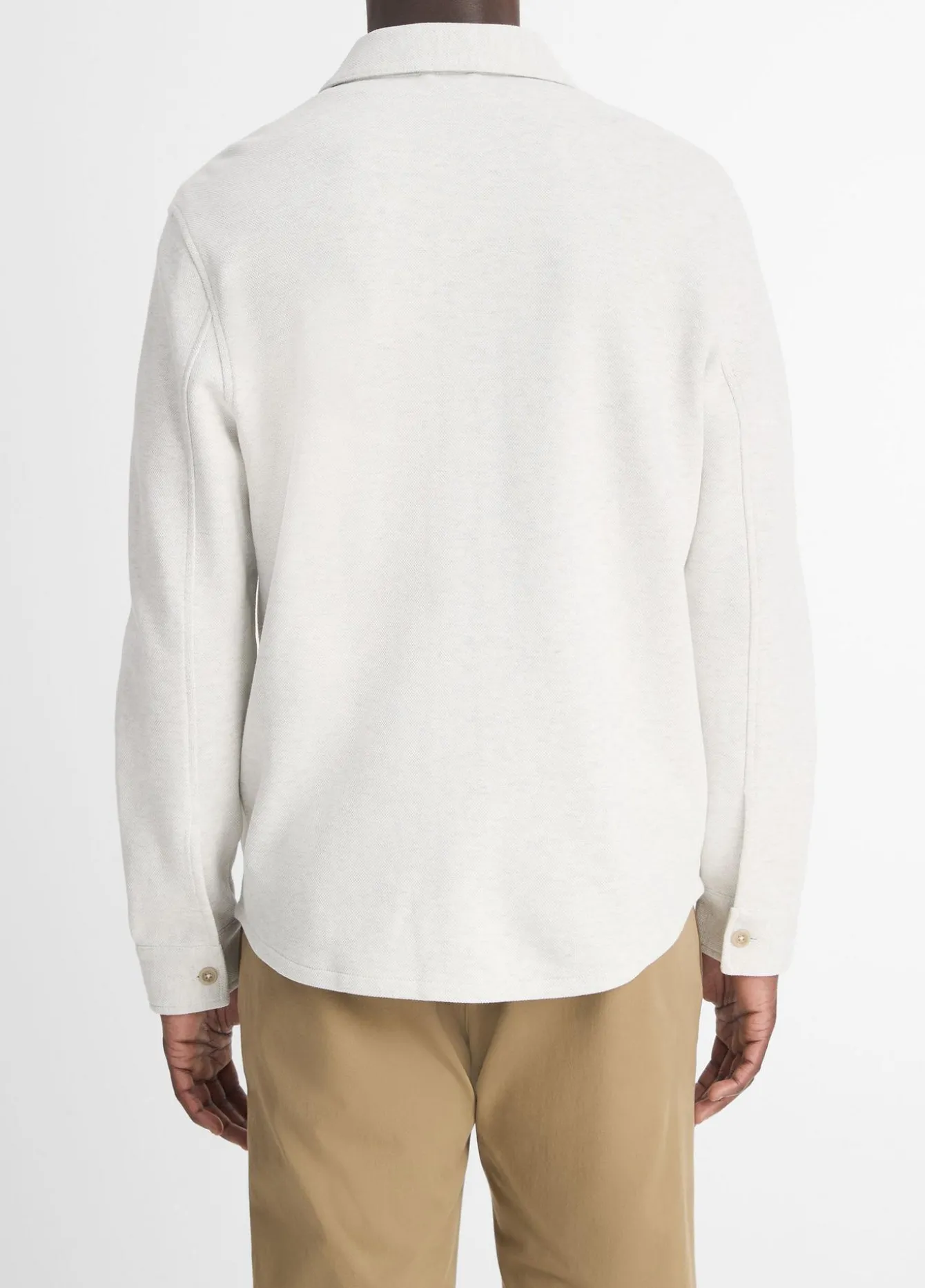 Double-Knit Cotton-Blend Piqué Shirt Jacket