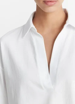 Easy Pima Cotton Long-Sleeve Polo Shirt