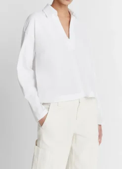 Easy Pima Cotton Long-Sleeve Polo Shirt