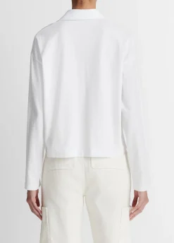 Easy Pima Cotton Long-Sleeve Polo Shirt