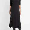 Elbow-Sleeve Turtleneck Dress