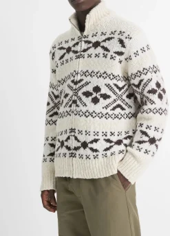 Fair Isle Wool-Blend Full-Zip Sweater