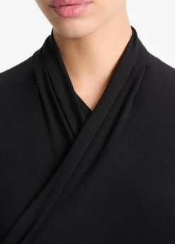 Fixed Wrap Long-Sleeve Top