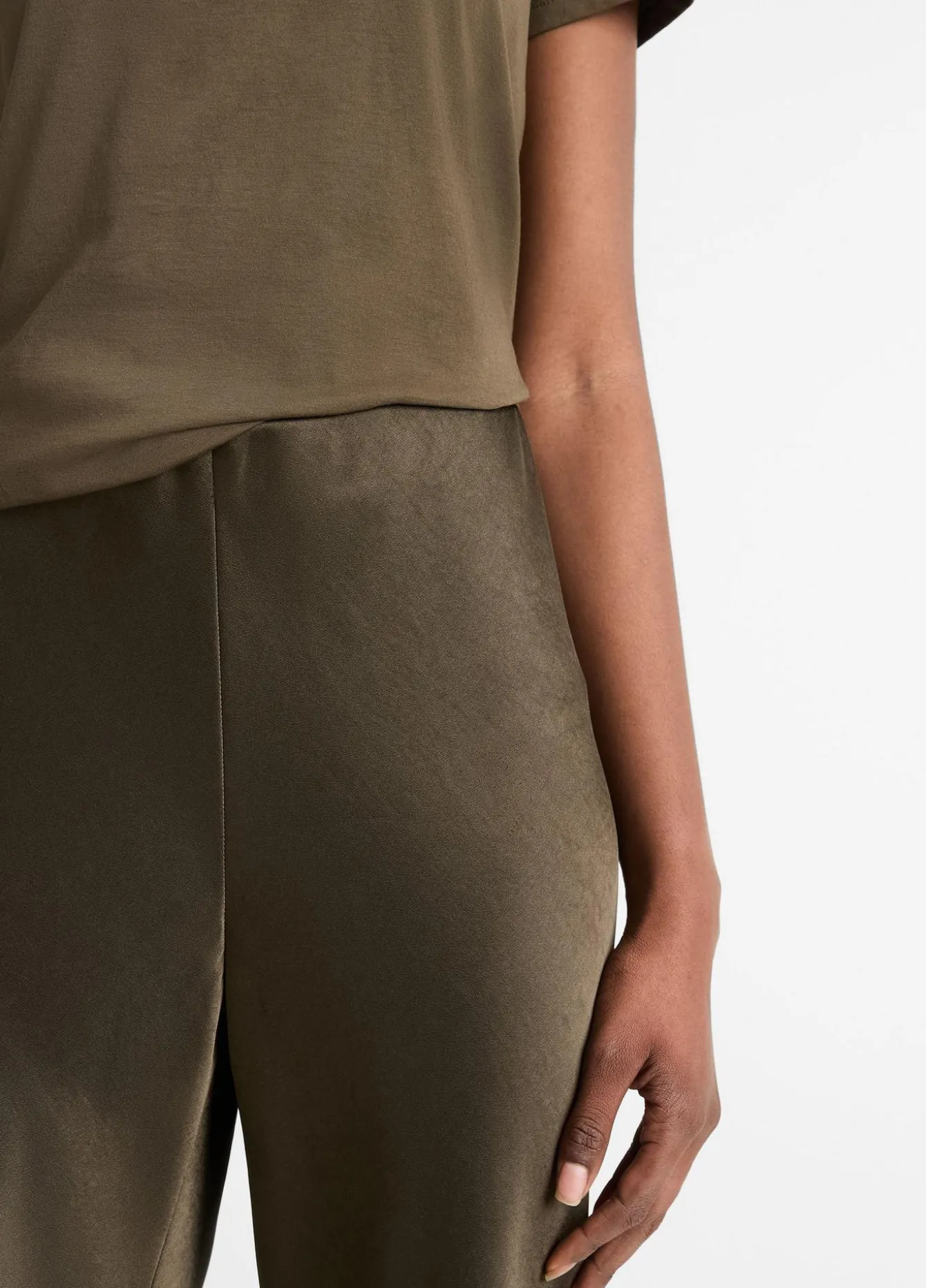 Fluid Satin Bias Pant