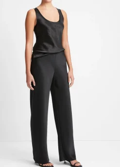 Fluid Satin Bias Pant