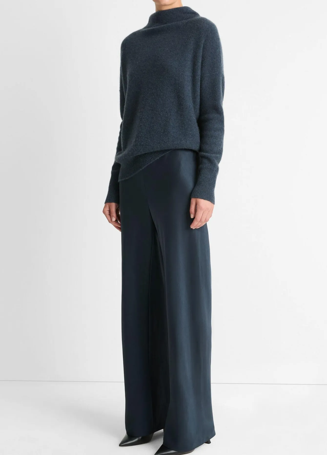 Fluid Satin Bias Pant