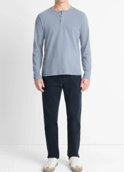 Garment Dye Cotton Long-Sleeve Henley
